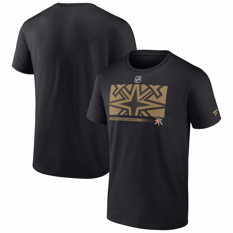 Men's Vegas Golden Knights Fanatics Black Authentic Pro Core Collection Secondary T-Shirt - ujerseystore