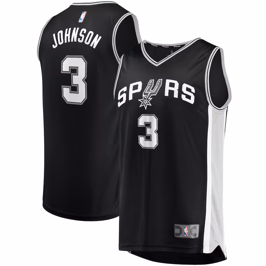 Men's San Antonio Spurs Keldon Johnson Fanatics Black Fast Break Replica Jersey - Icon Edition - ujerseystore