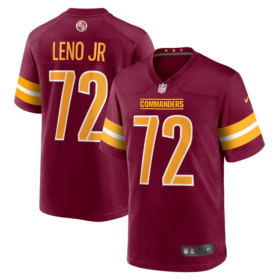 Men's Washington Commanders Charles Leno Jr. Nike Burgundy Home Game Player Jersey - ujerseystore