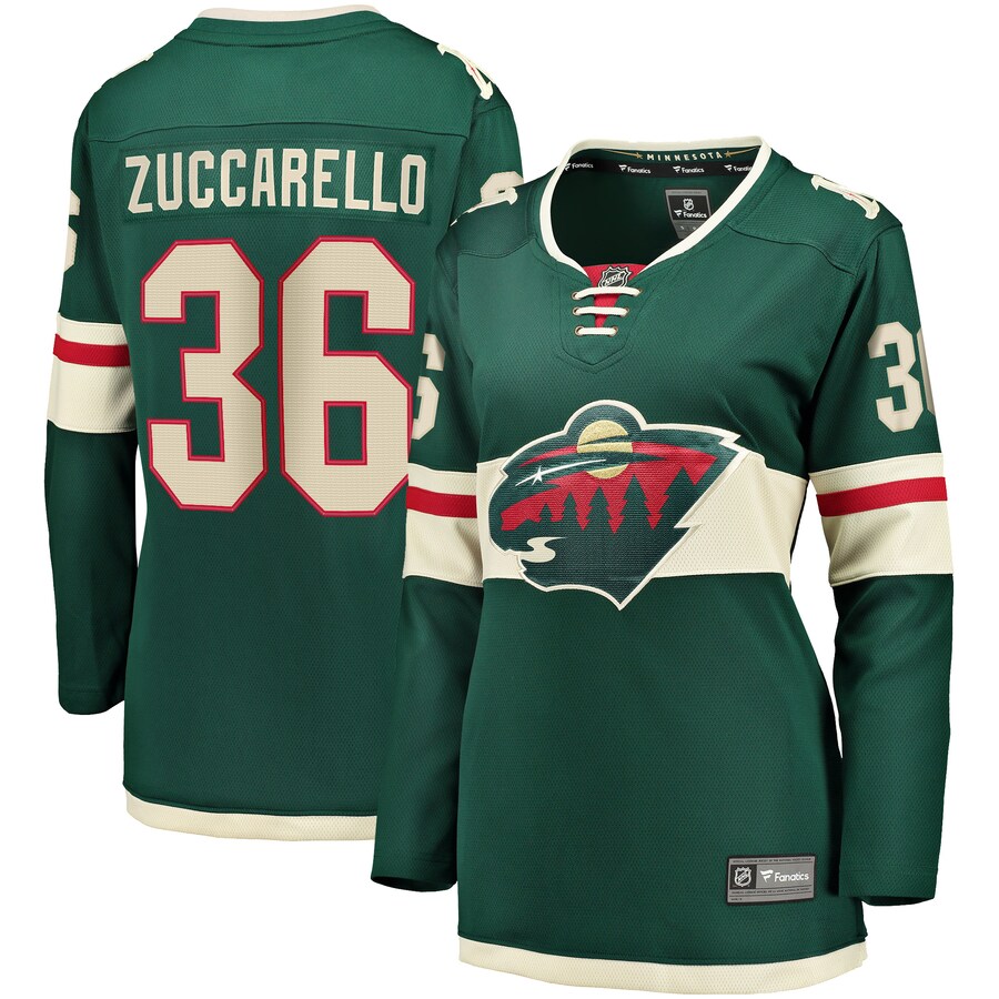 Women's Minnesota Wild Mats Zuccarello Fanatics Branded Green 2017 Breakaway Player Jersey - ujerseystore