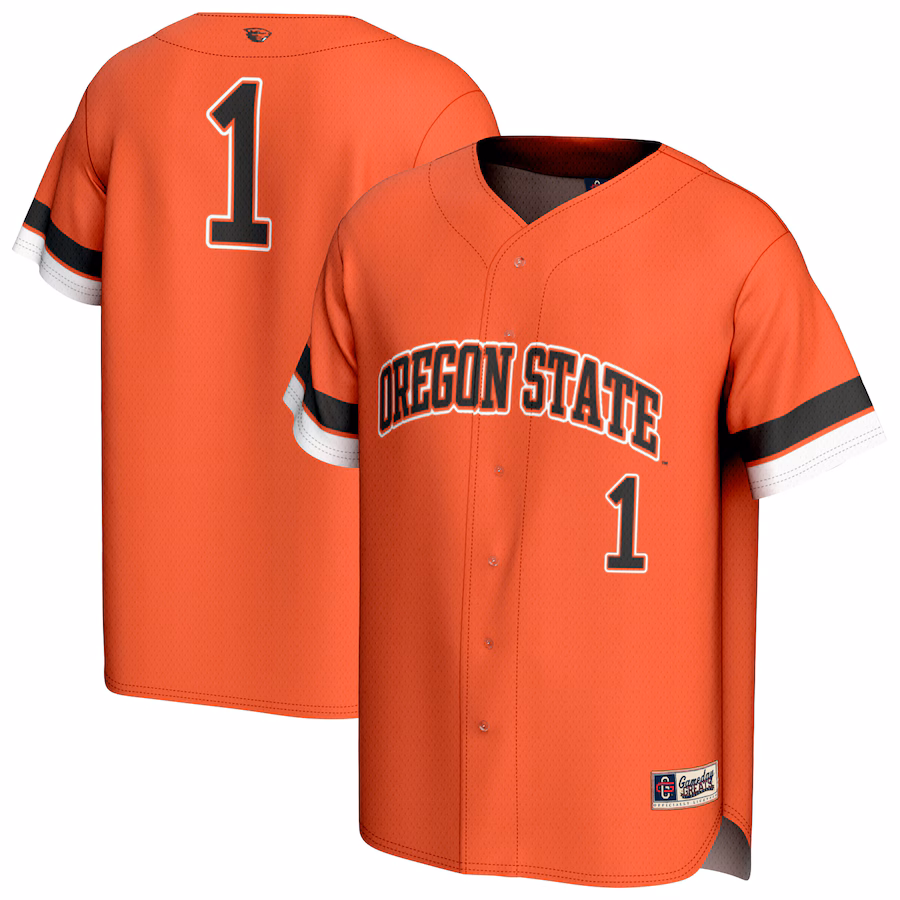 Unisex GameDay Greats #1 Orange Oregon State Beavers Collegiate Baseball Fashion Jersey - ujerseystore