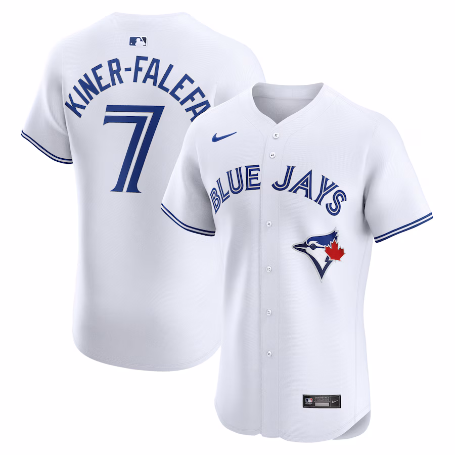 Men's Toronto Blue Jays Isiah Kiner-Falefa Nike White Home Elite Player Jersey - ujerseystore