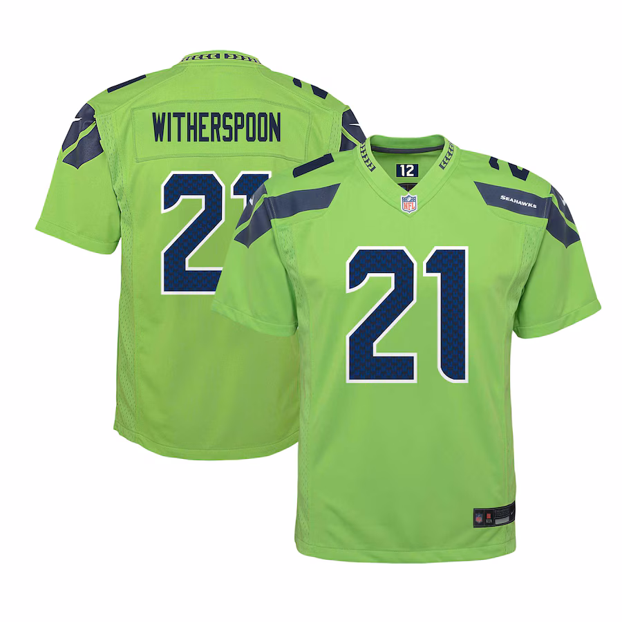 Youth Seattle Seahawks Devon Witherspoon Nike Neon Green Alternate Player Game Jersey - ujerseystore