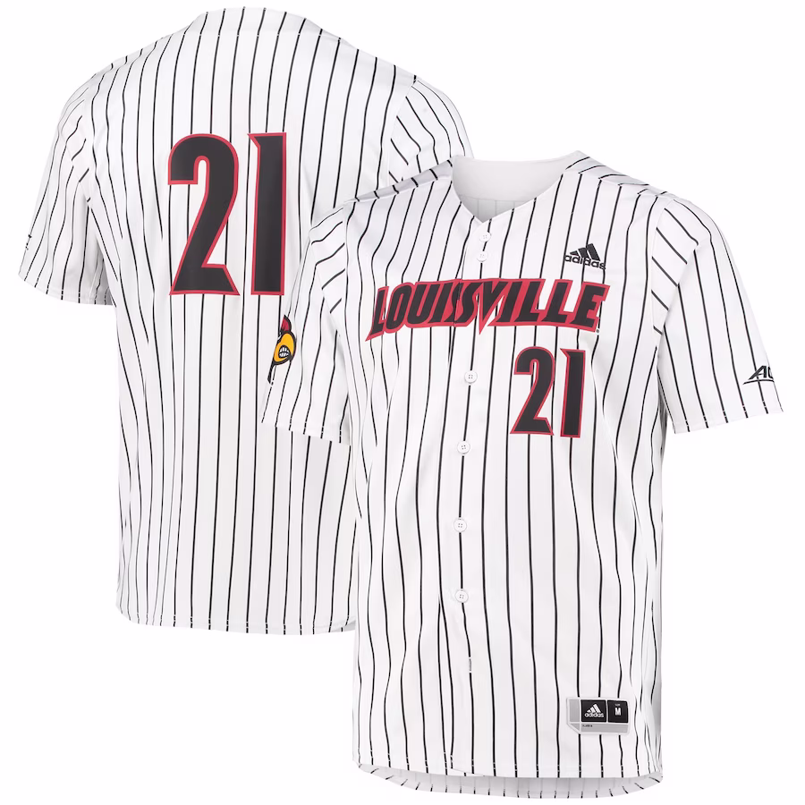 Louisville Cardinals adidas Replica Baseball Jersey - White - ujerseystore