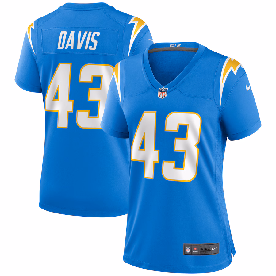 Women's Los Angeles Chargers Michael Davis Nike Powder Blue Game Jersey - ujerseystore