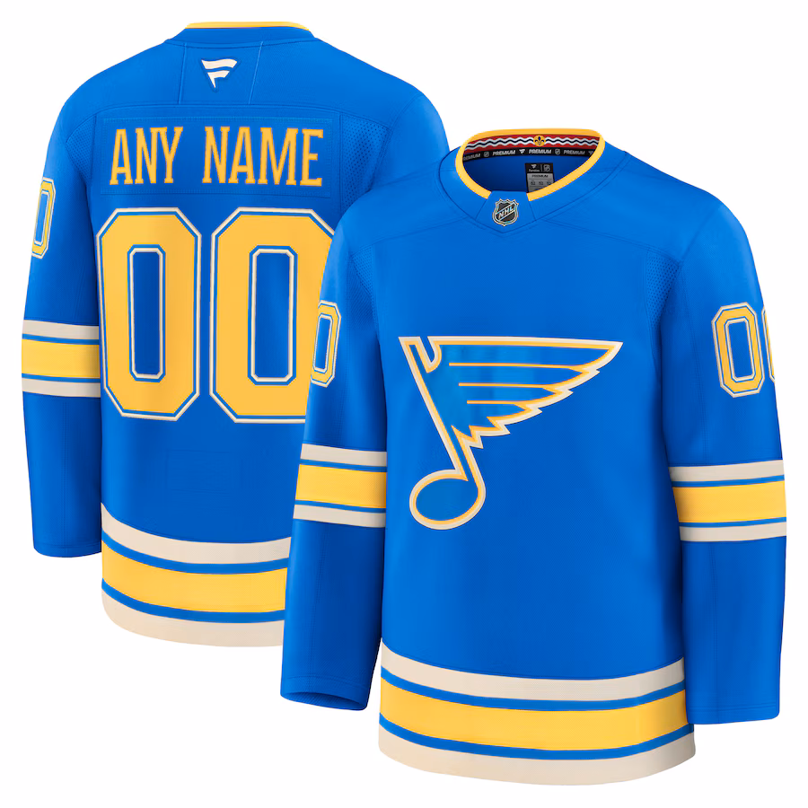 Men's St. Louis Blues Fanatics Blue Alternate Premium Custom Jersey - ujerseystore