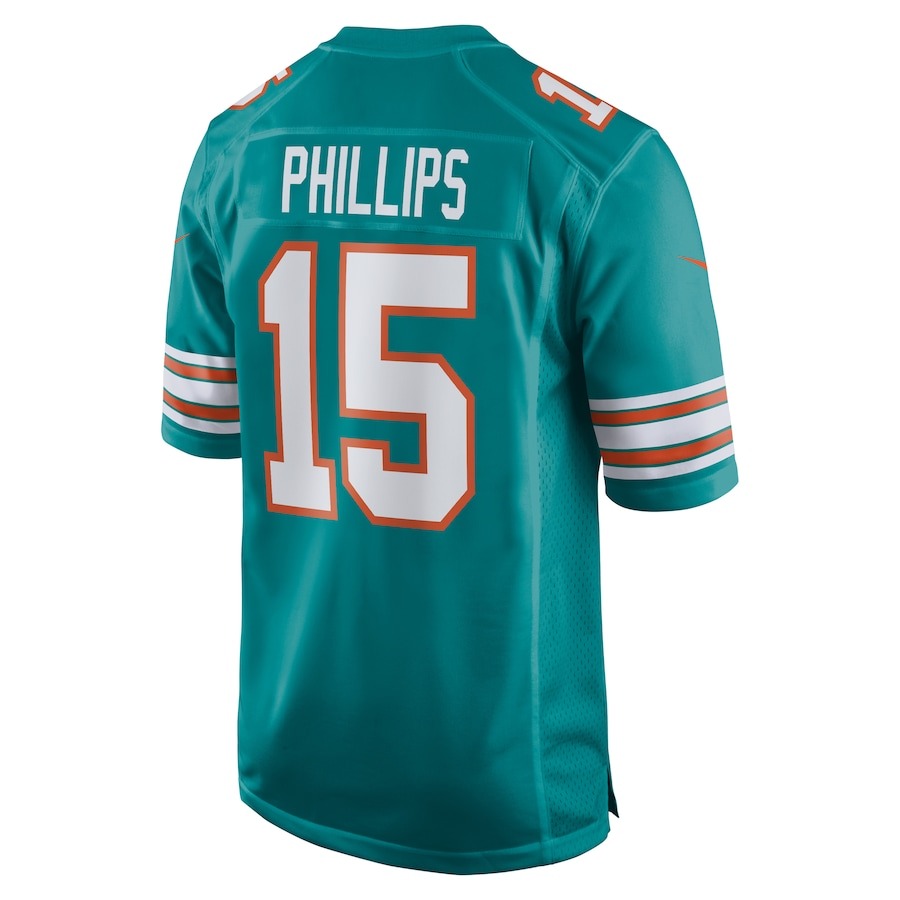 Men's Miami Dolphins Jaelan Phillips Nike Aqua Alternate Game Jersey - ujerseystore