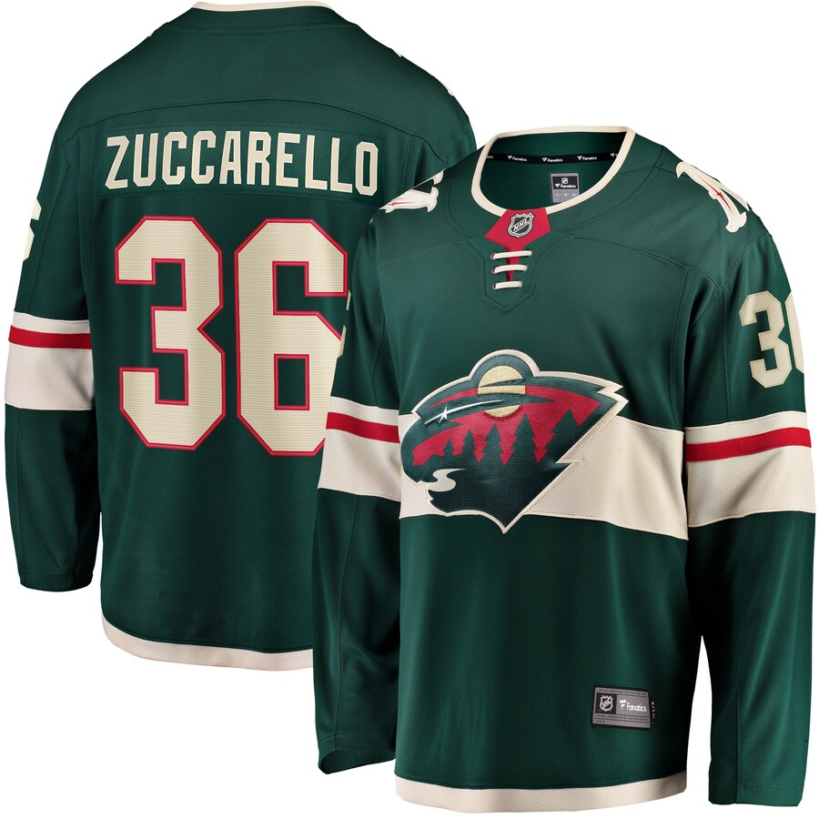 Men's Minnesota Wild Mats Zuccarello Fanatics Branded Green Premier Breakaway Player Jersey - ujerseystore