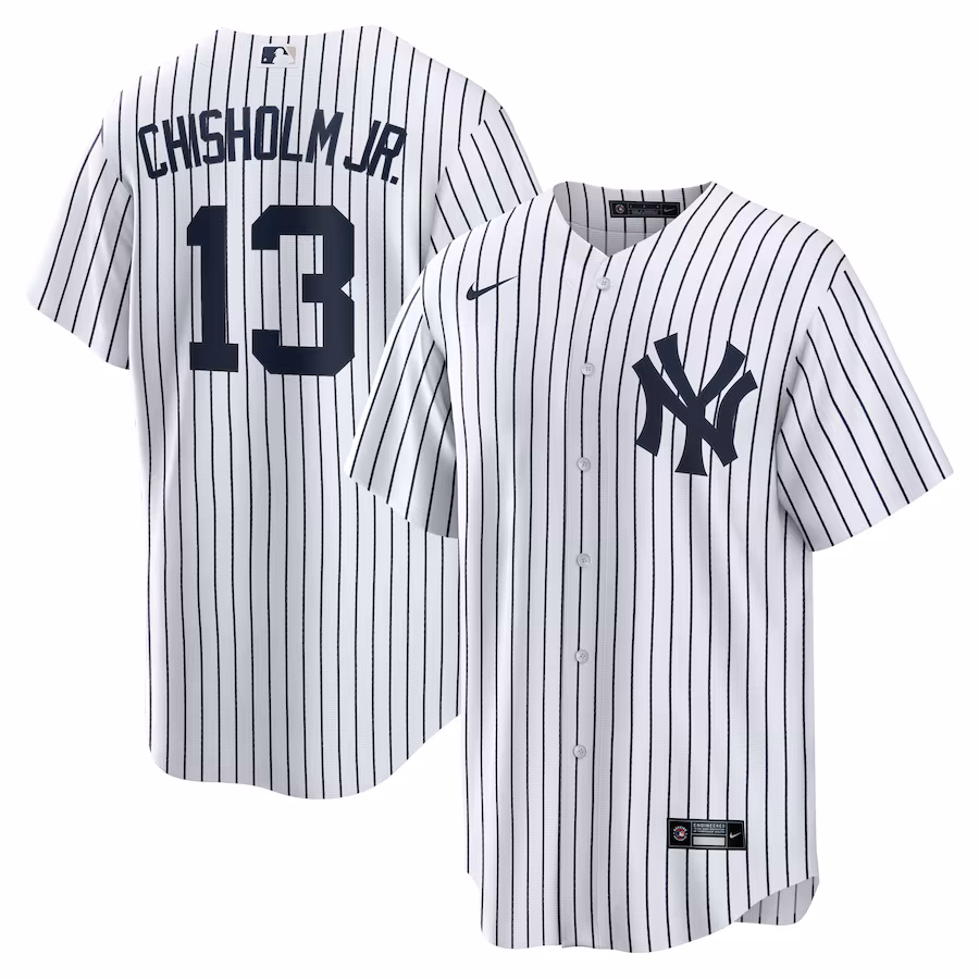 Men's New York Yankees Jazz Chisholm Jr. Nike White Home Replica Player Jersey - ujerseystore
