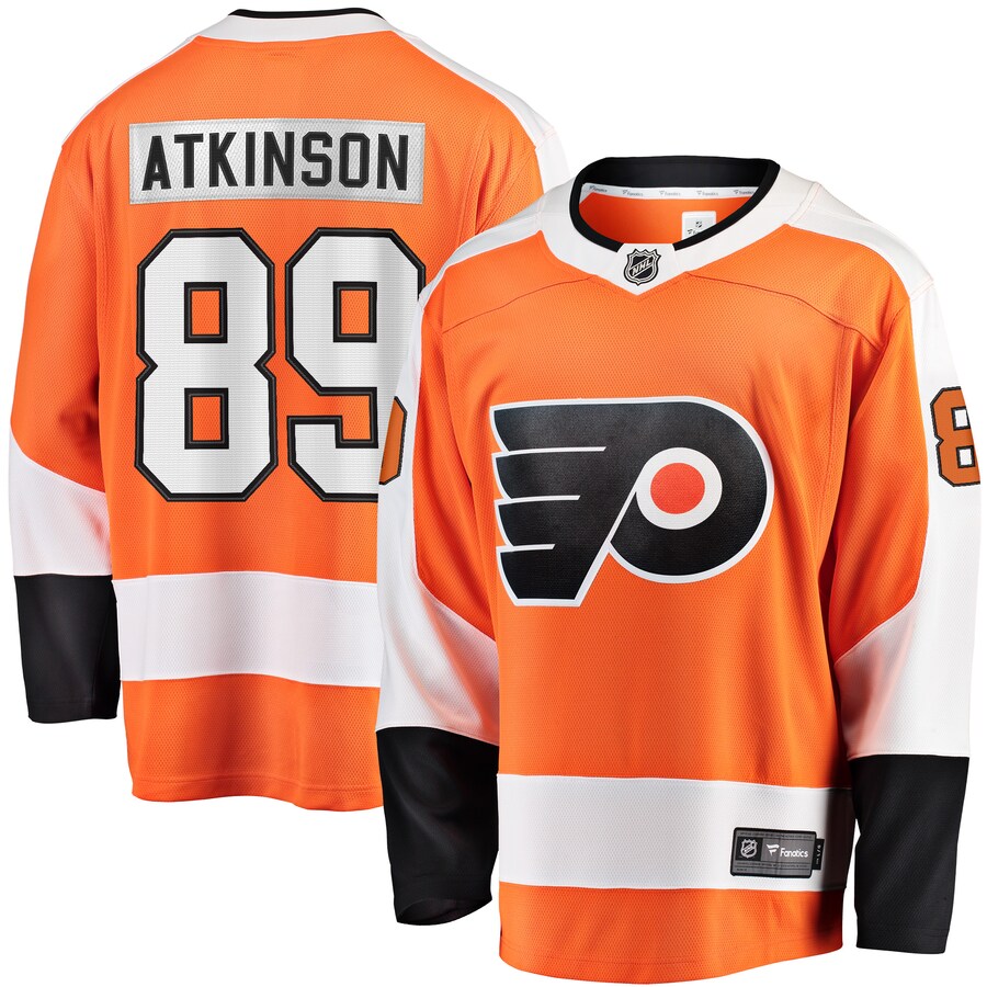 Men's Philadelphia Flyers Cam Atkinson Fanatics Branded Orange Breakaway Player Jersey - ujerseystore