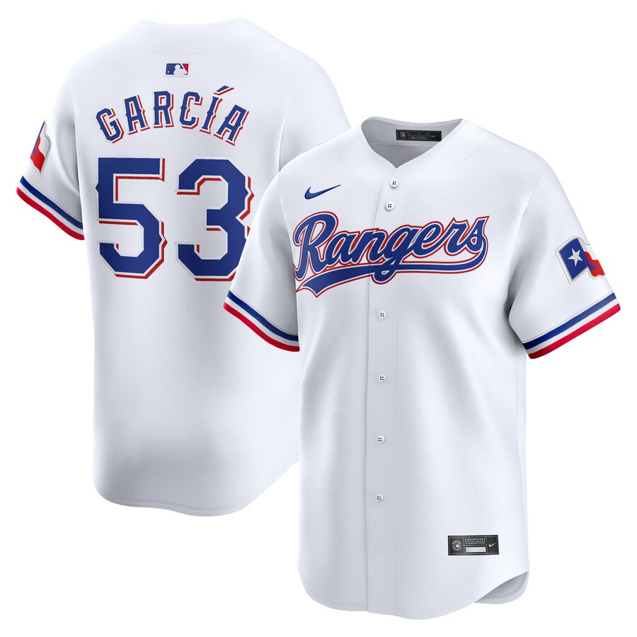 Men's Texas Rangers Adolis García Nike White Home Limited Jersey - ujerseystore