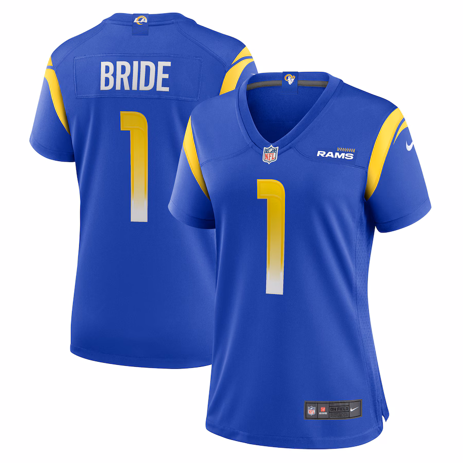 Women's Los Angeles Rams Number 1 Bride Nike Royal Game Jersey - ujerseystore