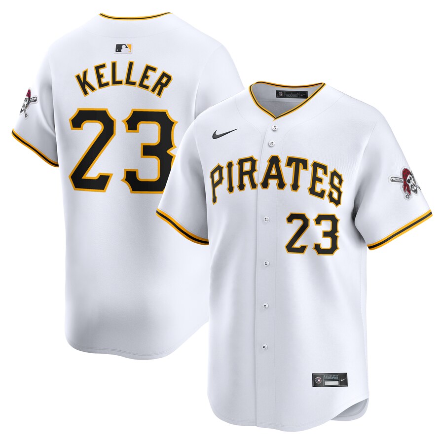 Men's Pittsburgh Pirates Mitch Keller Nike White Home Limited Player Jersey - ujerseystore