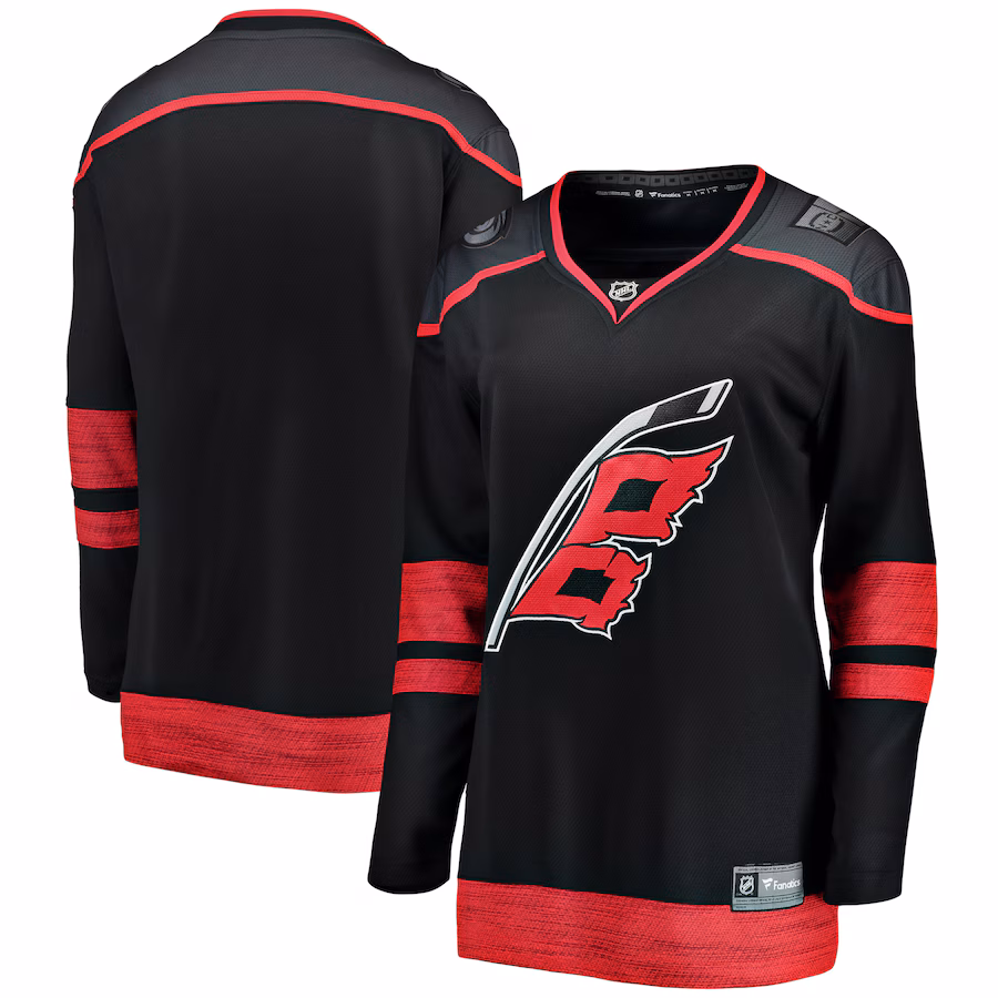 Women's Carolina Hurricanes Fanatics Black Home Breakaway Jersey - ujerseystore