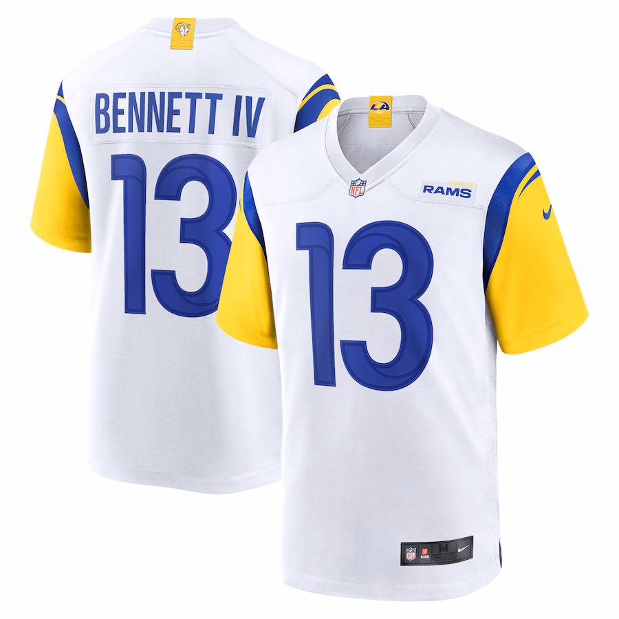 Men's Los Angeles Rams Stetson Bennett Nike White  Game Jersey - ujerseystore