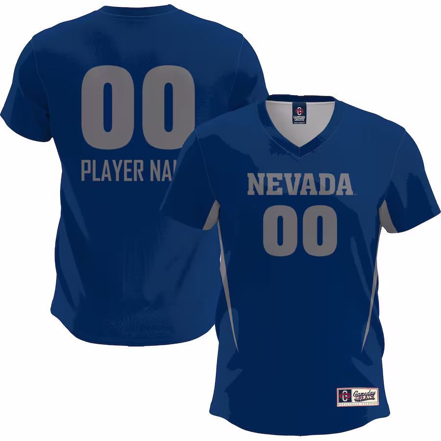 Nevada Wolf Pack GameDay Greats Unisex NIL Pick-A-Player Lightweight Women's Soccer Jersey - Navy - ujerseystore