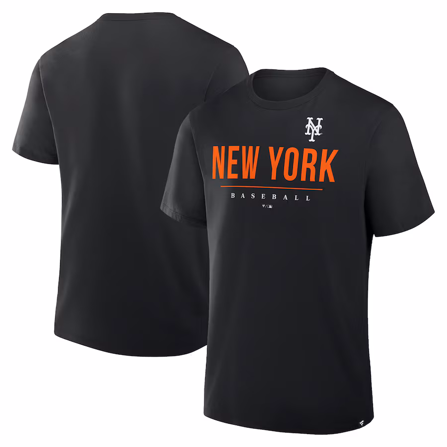 Men's New York Mets Fanatics Black Color Pop Legacy Clubhouse T-Shirt - ujerseystore