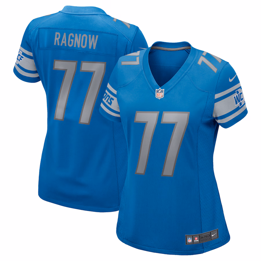 Women's Nike Frank Ragnow Blue Detroit Lions Game Jersey - ujerseystore
