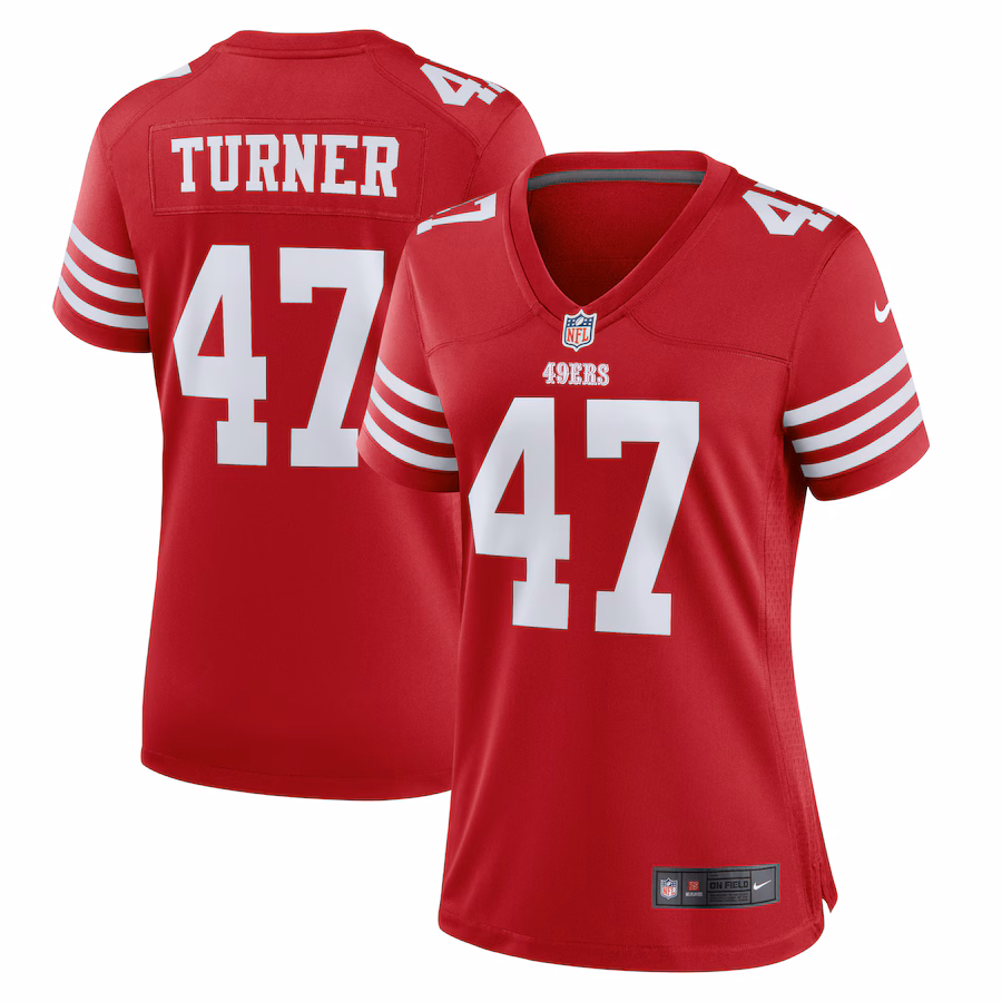 Women's San Francisco 49ers Ezekiel Turner Nike  Scarlet Team Game Jersey - ujerseystore