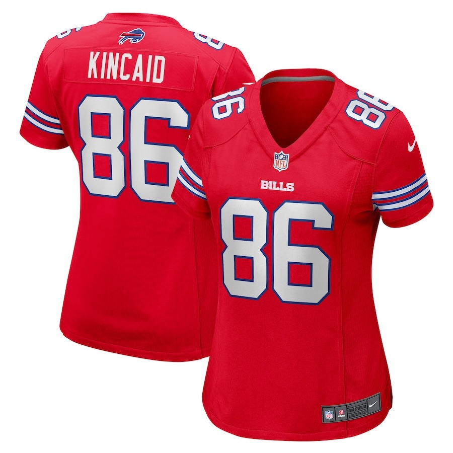 Women's Buffalo Bills Dalton Kincaid Nike Red Alternate Game Jersey - ujerseystore