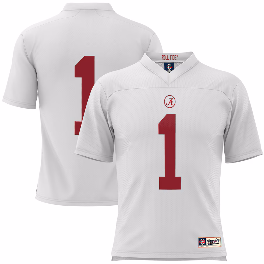 Youth GameDay Greats #1 White Alabama Crimson Tide Football Jersey - ujerseystore