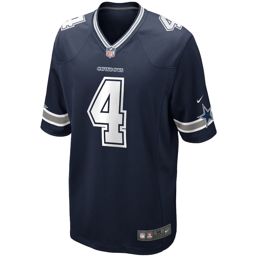Youth Dallas Cowboys Dak Prescott Nike Navy Game Jersey - ujerseystore