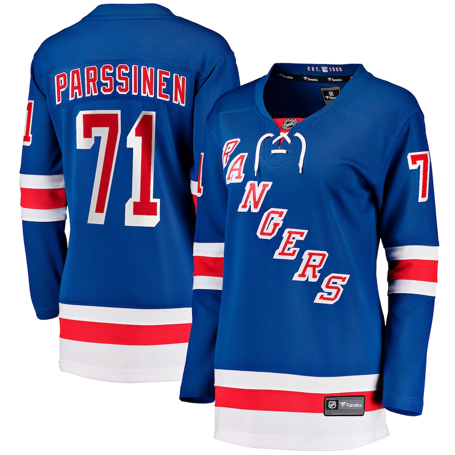 Women's New York Rangers Juuso Parssinen Fanatics Blue Home Breakaway Player Jersey - ujerseystore