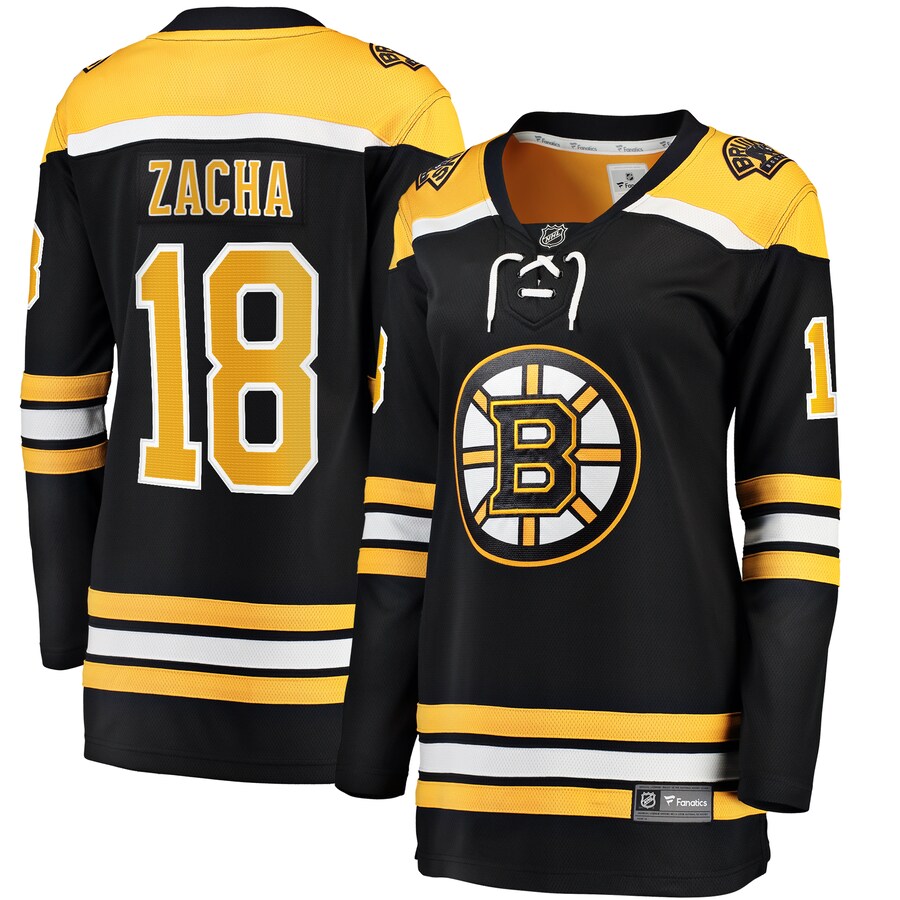 Women's Boston Bruins Pavel Zacha Fanatics Branded Black Home Breakaway Player Jersey - ujerseystore