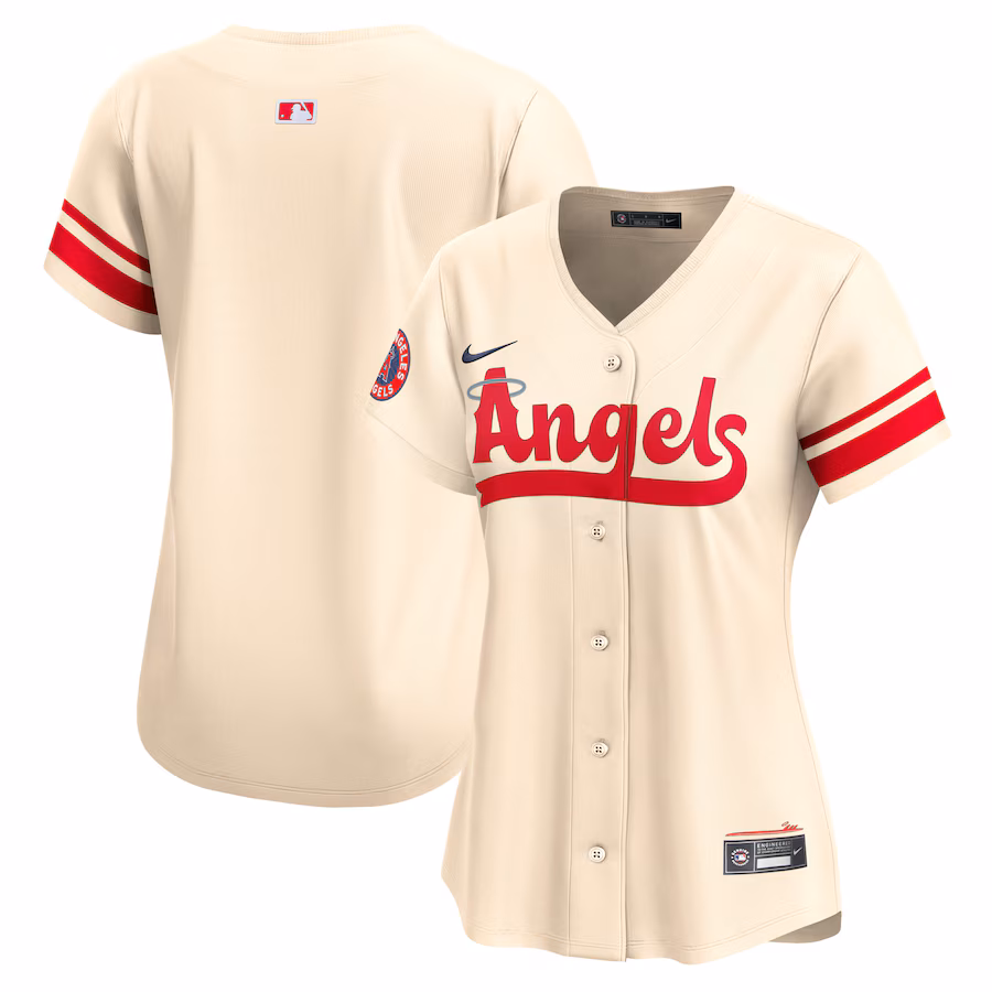 Women's Los Angeles Angels  Nike Cream City Connect Limited Jersey - ujerseystore