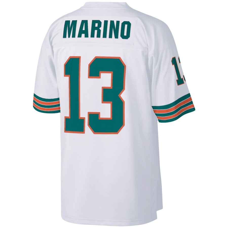 Men's Miami Dolphins Dan Marino Mitchell & Ness White Big & Tall 1984 Retired Player Replica Jersey - ujerseystore