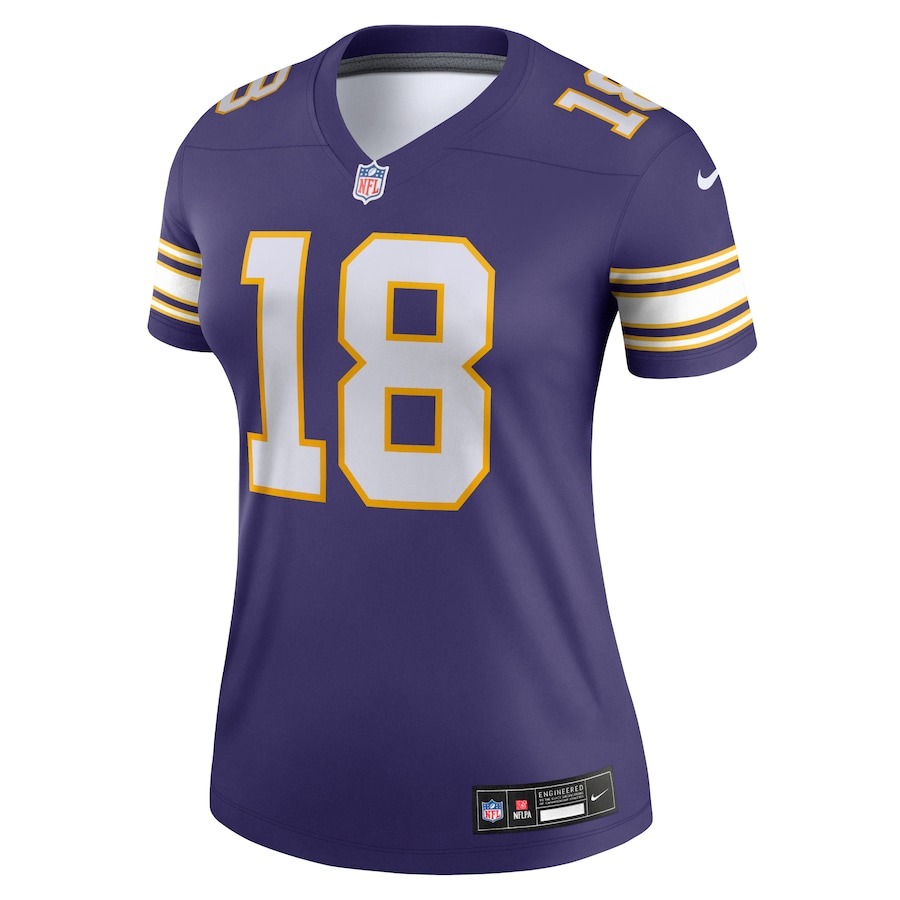 Women's Minnesota Vikings Justin Jefferson Nike Purple Alternate Legend Jersey - ujerseystore
