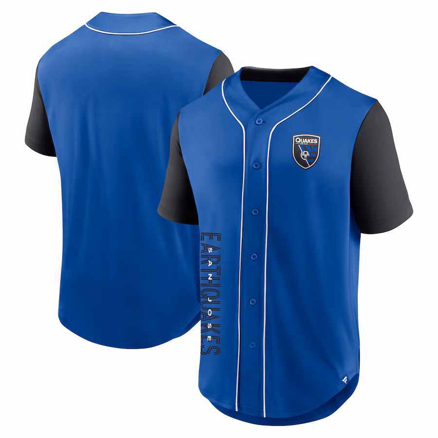 Men's San Jose Earthquakes Fanatics Royal Balance Fashion Baseball Jersey - ujerseystore