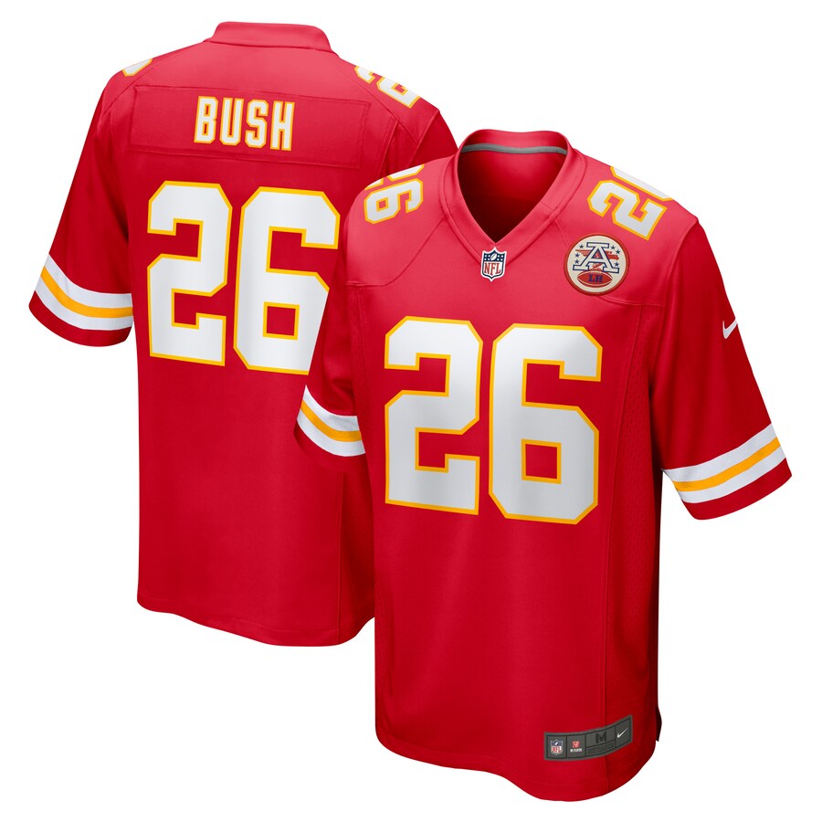 Men's Kansas City Chiefs Deon Bush Nike Red Game Player Jersey - ujerseystore