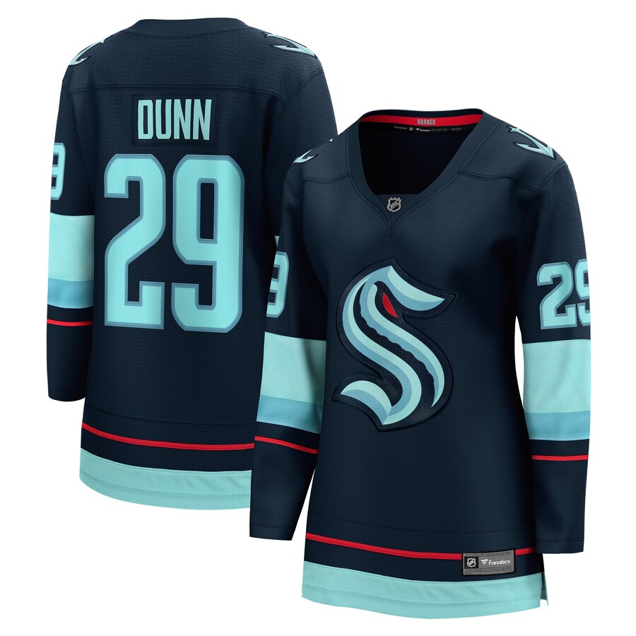 Women's Seattle Kraken Vince Dunn Fanatics Branded Deep Sea Blue Home Breakaway Player Jersey - ujerseystore