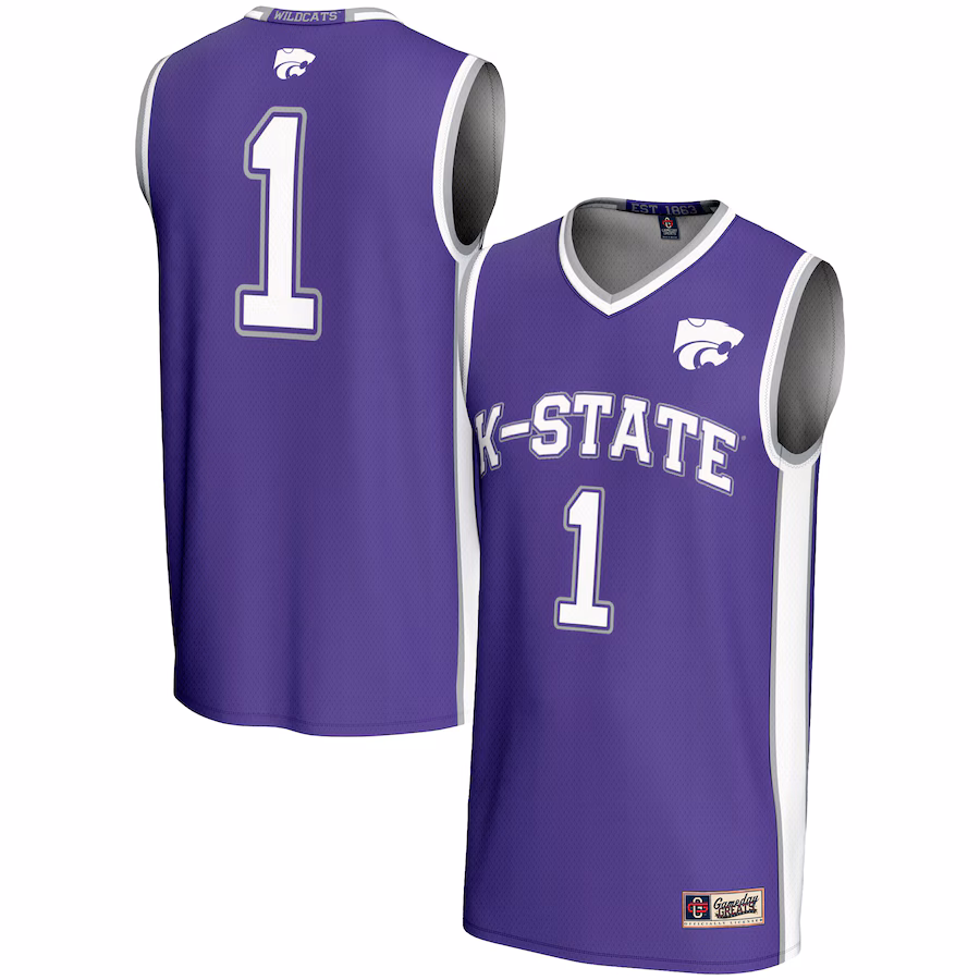 Youth GameDay Greats #1 Purple Kansas State Wildcats Lightweight Basketball Jersey - ujerseystore