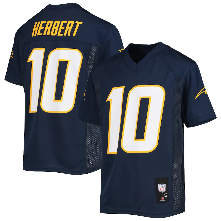 Youth Los Angeles Chargers Justin Herbert Navy Replica Player Jersey - ujerseystore