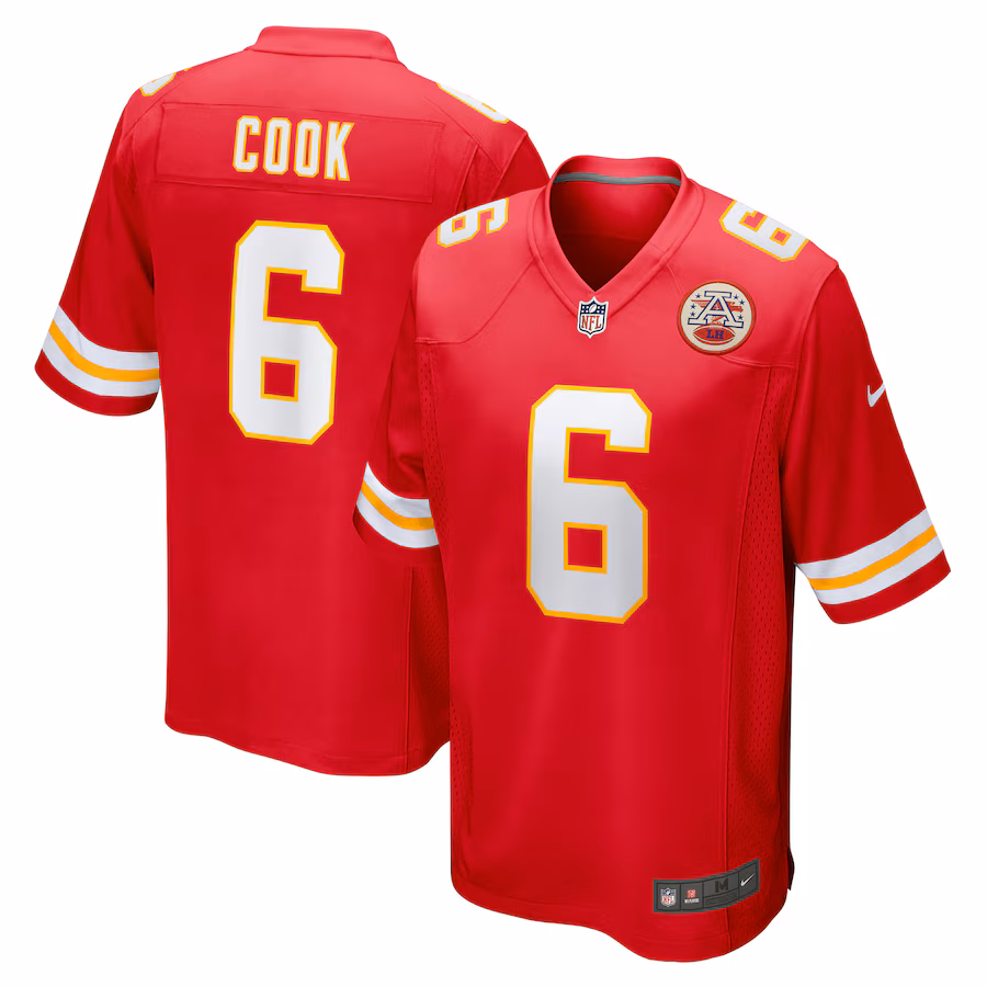 Men's Kansas City Chiefs Bryan Cook Nike Red Game Player Jersey - ujerseystore