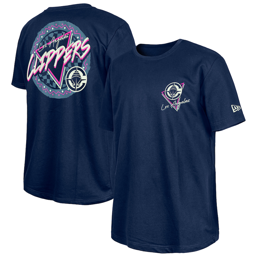 LA Clippers  New Era Navy Glow-in-the-Dark T-Shirt - ujerseystore