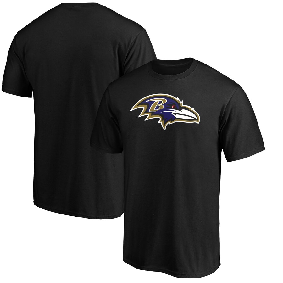 Men's Baltimore Ravens Fanatics Black Primary Logo T-Shirt - ujerseystore