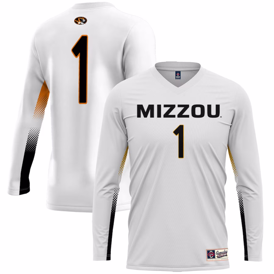 #1 Missouri Tigers GameDay Greats Youth Lightweight Women's Volleyball Jersey – White - ujerseystore