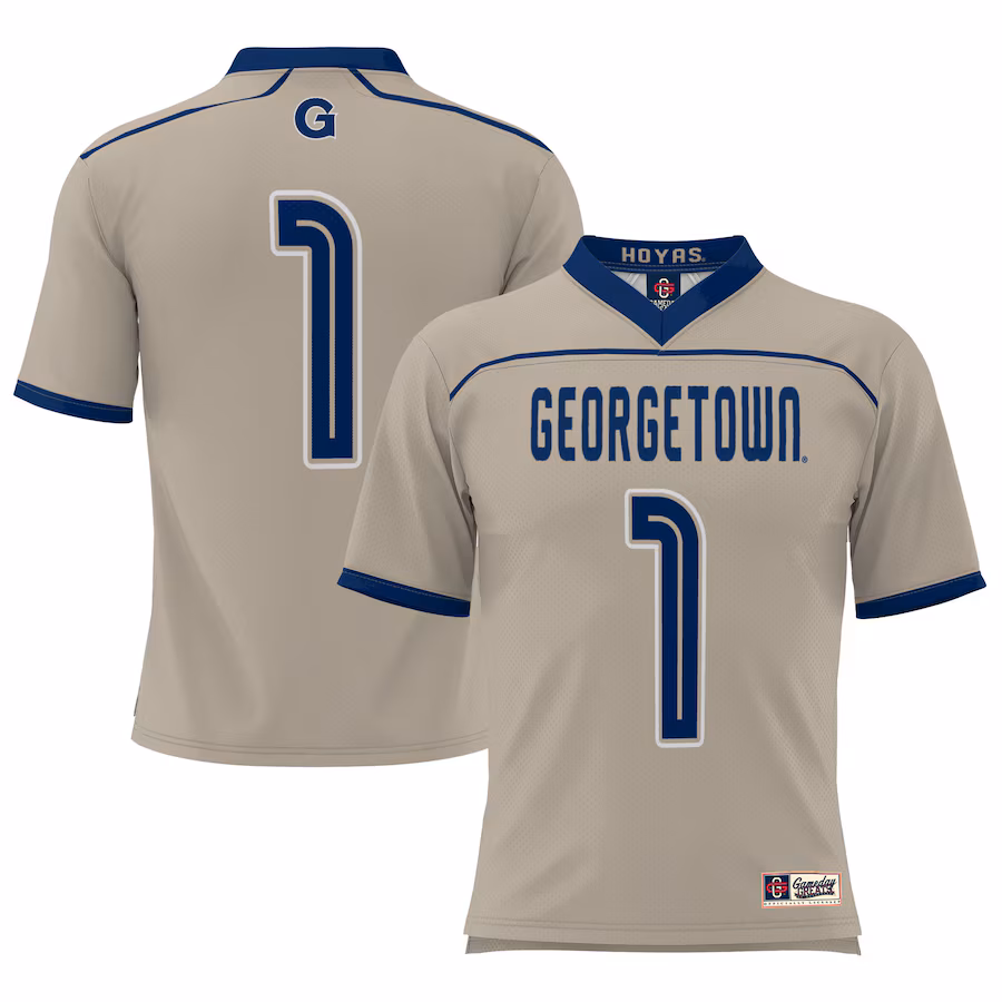 Georgetown Hoyas GameDay Greats #1 Lightweight Lacrosse Jersey - Gray - ujerseystore