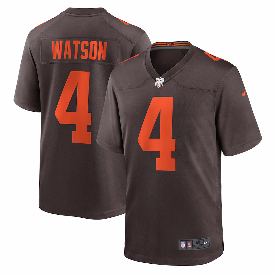 Men's Cleveland Browns Deshaun Watson Nike Brown Alternate Game Jersey - ujerseystore