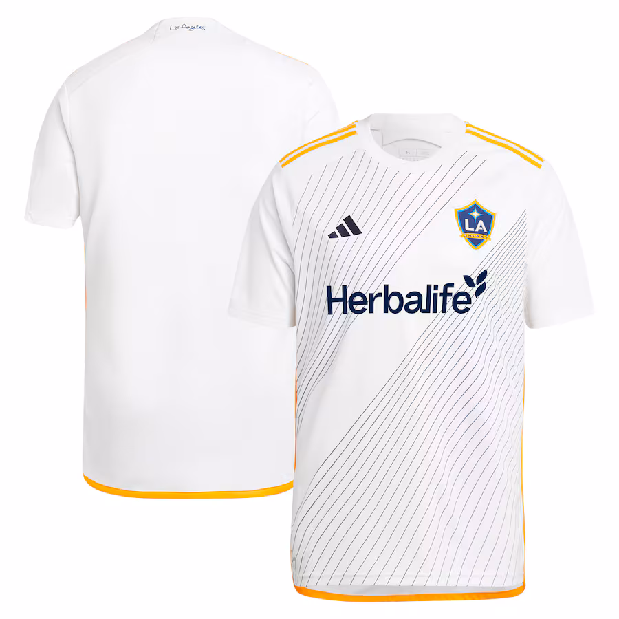Men's LA Galaxy  adidas White 2024 Angeleno Kit Replica Jersey - ujerseystore