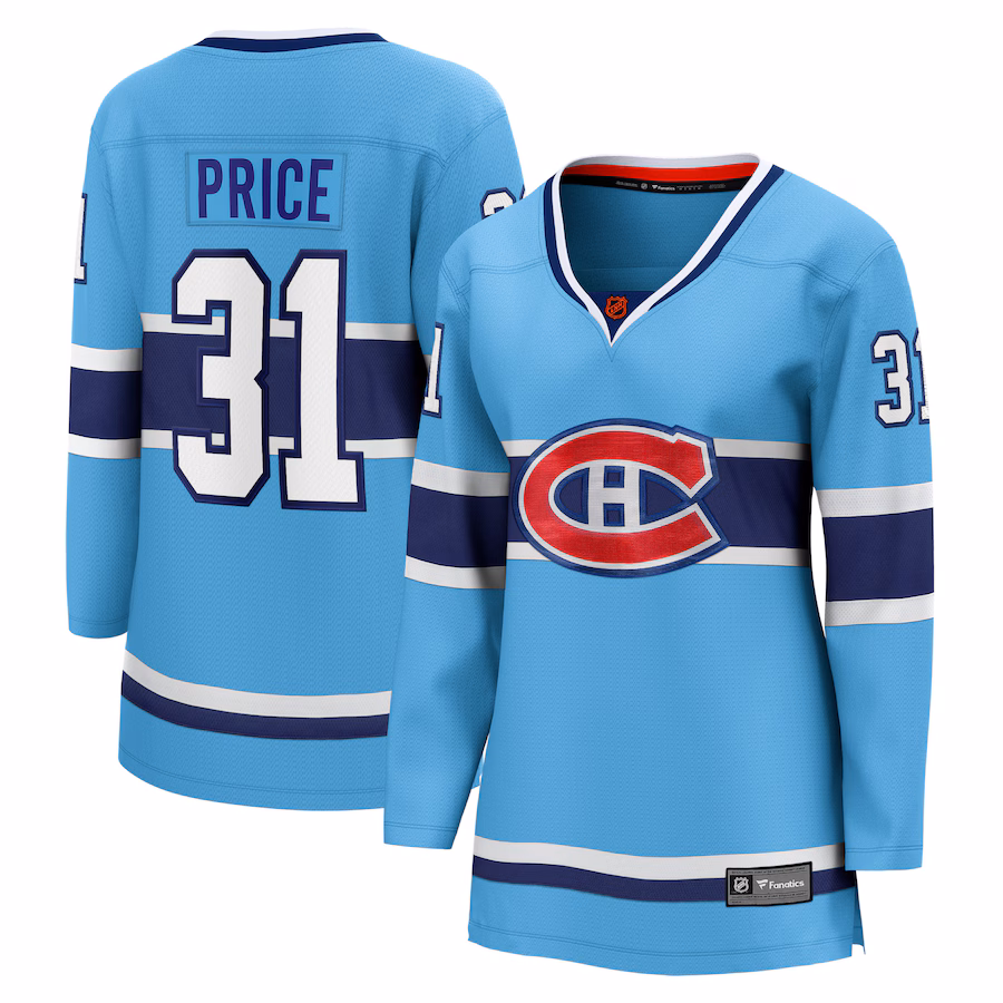 Women's Montreal Canadiens Carey Price Fanatics Light Blue Special Edition 2.0 Breakaway Player Jersey - ujerseystore