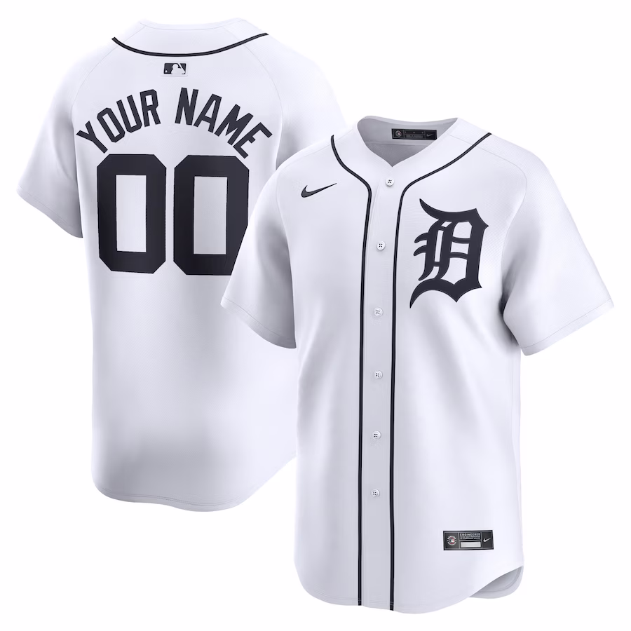Youth Detroit Tigers Nike White Home Limited Custom Jersey - ujerseystore