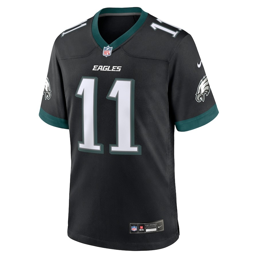 Men's Philadelphia Eagles A.J. Brown Nike Black Alternate Game Jersey - ujerseystore