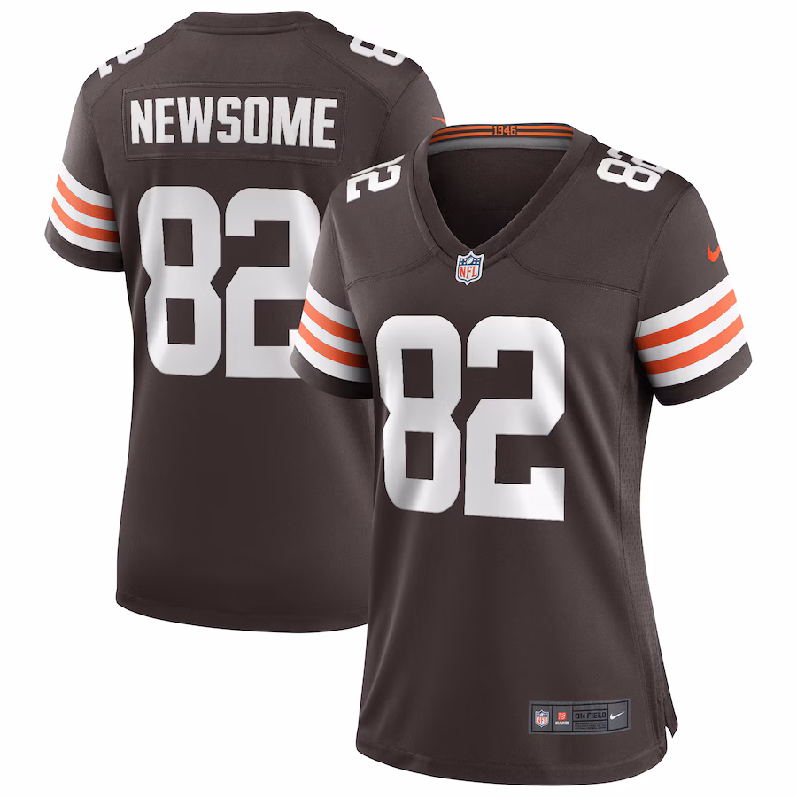 Women's Cleveland Browns Ozzie Newsome Nike Brown Game Retired Player Jersey - ujerseystore
