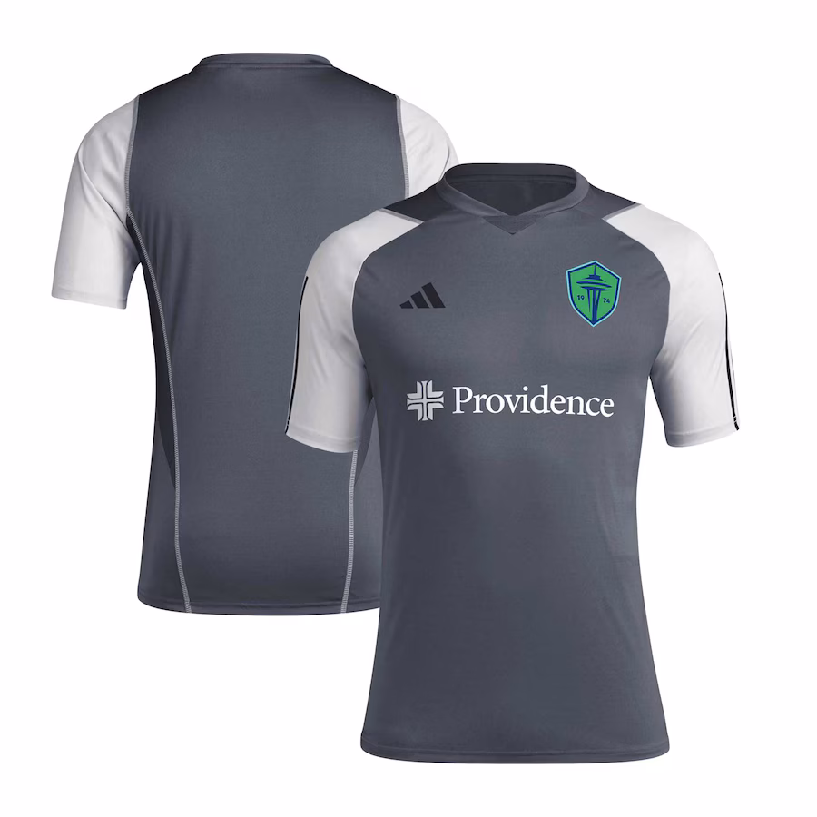 Men's Seattle Sounders FC adidas Gray 2024 AEROREADY Training Jersey - ujerseystore