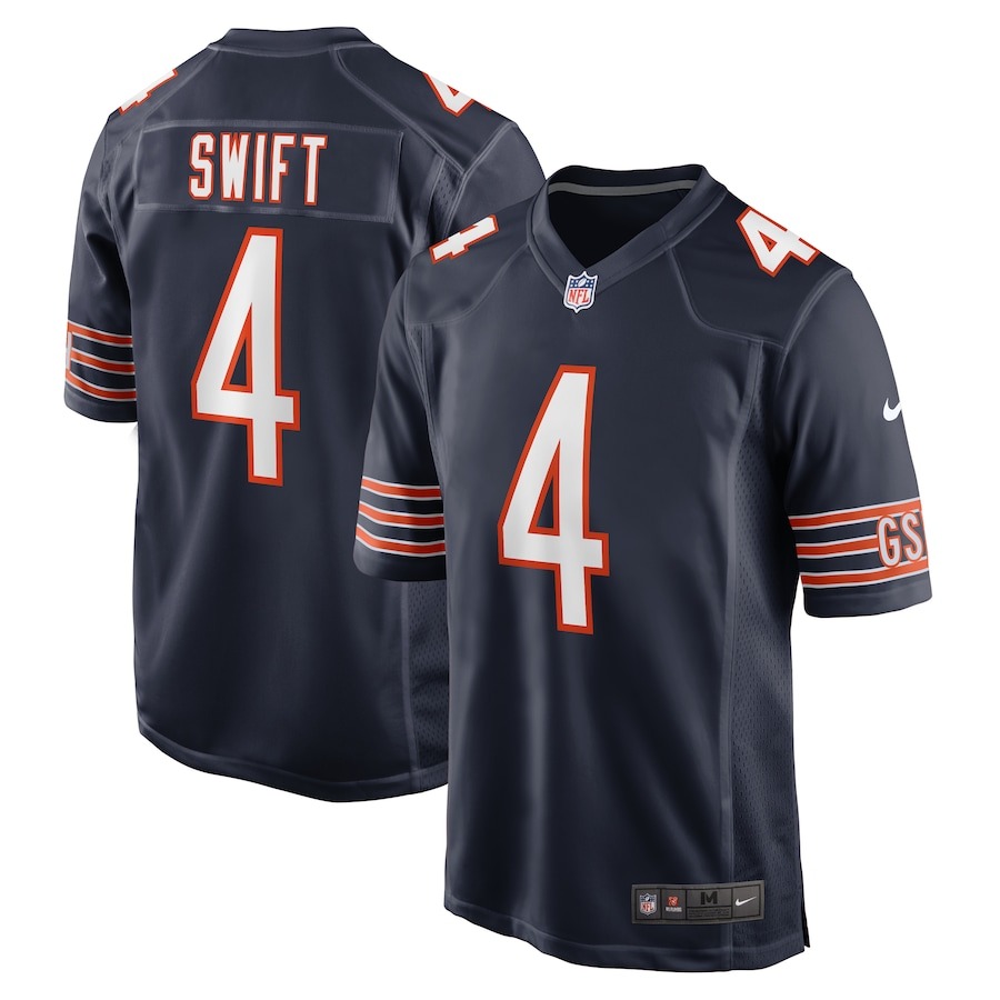 Men's Chicago Bears D'Andre Swift Nike  Navy  Game Jersey - ujerseystore