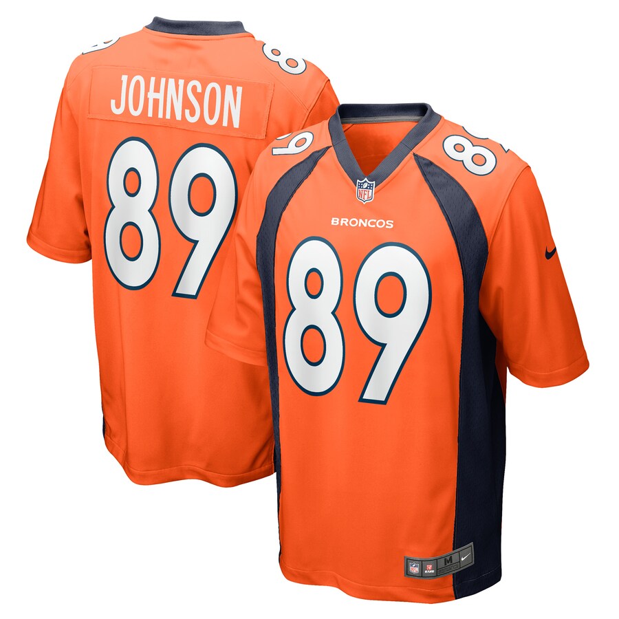 Men's Denver Broncos Brandon Johnson Nike Orange Game Player Jersey - ujerseystore